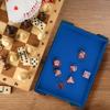 SIQUK 2 Pieces Magnetic Dice Tray Rectangle Folding Dice Rolling Tray PU Leather Dice Trays Dice Holder Storage Box for D&D RPG Dice Games (Red, Royal Blue) view 4