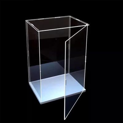 30/ 35/ 40/ 45/ 50/ 55/ 60/ 65/ 70 Tall Stackable Plastic Display Case, Clear Protection Box for Figures Models with Door, Collectibles Storage Cabinets,One Color,45x25x45cm/18x10x18in