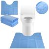 25 Pcs Disposable Toilet Mats, Absorbent Non-Woven Commode Mats, Non-Slip Potty Training Floor Mats, Around U-Shaped Floor Pads for Urine, Toilet Floor Protectors, 2218.9" view 1