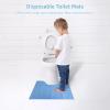 25 Pcs Disposable Toilet Mats, Absorbent Non-Woven Commode Mats, Non-Slip Potty Training Floor Mats, Around U-Shaped Floor Pads for Urine, Toilet Floor Protectors, 2218.9" view 2