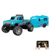 Flashstar Mini Rc Truck, 1:64 Scale Monster Truck Remote Control Car with Lights, 2.4Ghz Remote Control, Speed/Steering Adjustable (Blue-B) view 1