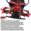 BRCatWPark RC Upgrades Part for 1/10 Granite/Senton 3S & Mega550,Shock,A-Arm,Caster Block,Steering Blocks,Stub Axle Carriers,Links,Gearbox,Center Driveshaft Axles,Support,25T Spline,Steering,Red view 2