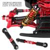 BRCatWPark RC Upgrades Part for 1/10 Granite/Senton 3S & Mega550,Shock,A-Arm,Caster Block,Steering Blocks,Stub Axle Carriers,Links,Gearbox,Center Driveshaft Axles,Support,25T Spline,Steering,Red view 4