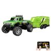 Flashstar Mini Rc Truck, 1:64 Scale Monster Truck Remote Control Car with Lights, 2.4Ghz Remote Control, Speed/Steering Adjustable (Green) view 1