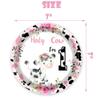 100 Pcs Holy Cow I'm One Birthday Decorations Girl Tableware Cow Print 1st Birthday Party Supplies Includes Plates, Forks, Cups, Napkins for Girls One Year Old Birthday Party Decorations Favors view 4