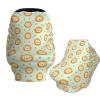 Muishi Cute Lion Faces Baby Car Seat Covers Carseat Canopy Soft Infant Stroller Cover Nursing Breastfeeding Covers for Girls Boys Newborn view 1