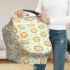 Muishi Cute Lion Faces Baby Car Seat Covers Carseat Canopy Soft Infant Stroller Cover Nursing Breastfeeding Covers for Girls Boys Newborn view 4