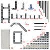 AIMATRIX 430pcs Technic-Parts -Pin-Arms Compatible with Mainstream Building Block Brands Technic-Parts Frame Plate Liftarm Wheels Tire Etc. MOC Toy Building Sets. view 2