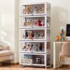 Display Cabinet for Collection, Floor Standing Home Living Room Display Case with Acrylic Flip Doors, Collectibles Toy Books Storage Organizers Rack(Brown,80x33x172cm) view 4