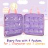 Carrying Case Compatible with Little Tikes Story Dream Machine Books, Hold Up to 8 Characters and 24 Books, Toy Storage Bag for Storybook, Character Collection, Purple, Bag Only, Patented Design view 2