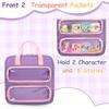 Carrying Case Compatible with Little Tikes Story Dream Machine Books, Hold Up to 8 Characters and 24 Books, Toy Storage Bag for Storybook, Character Collection, Purple, Bag Only, Patented Design view 3