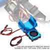 QANYEGN Motor Twin Cooling Fan Heat Sink, RC Motor Fan Radiators, Aluminum Heat Sink Twin Cooling Fan for Electric RC Car (Blue) view 2