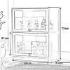 Display Cabinet for Collection, Floor Standing Home Living Room Display Case with Acrylic Flip Doors, Collectibles Toy Books Storage Organizers Rack(Brown,60x33x73cm) view 2