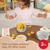 Fisher-Price Wood Pretend Cooking Set, Pots & Pasta Chef, 31 Pieces Play Food & Wooden Utensils for Preschool Kids Ages 3+ Years view 3