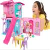 Barbie Chelsea Toy Dollhouse with 15+ Accessories, Pop-Up House Expands to 17+ x 13+ inches with 5 Play Areas & Slide, Includes Small Doll & Pet Dog view 1