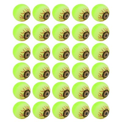 30 Piece Halloween Treat Bag Stuffers Glow in The Dark Eyeballs | for Rolling, Throwing, and Catching Fun