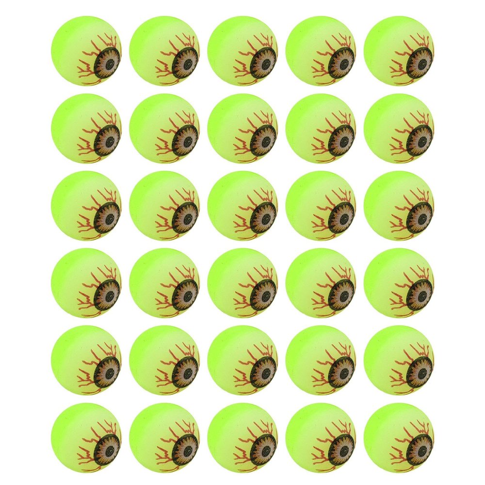 30 Piece Halloween Treat Bag Stuffers Glow in The Dark Eyeballs | for Rolling, Throwing, and Catching Fun