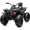 Hikiddo Kids ATV 4 Wheeler, 24V 4WD Electric ATV Ride On Toy for Big Kid with 2-Seater, 4x200W Motor - Black view 1