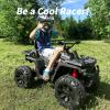 Hikiddo Kids ATV 4 Wheeler, 24V 4WD Electric ATV Ride On Toy for Big Kid with 2-Seater, 4x200W Motor - Black view 2