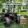 Hikiddo Kids ATV 4 Wheeler, 24V 4WD Electric ATV Ride On Toy for Big Kid with 2-Seater, 4x200W Motor - Black view 4