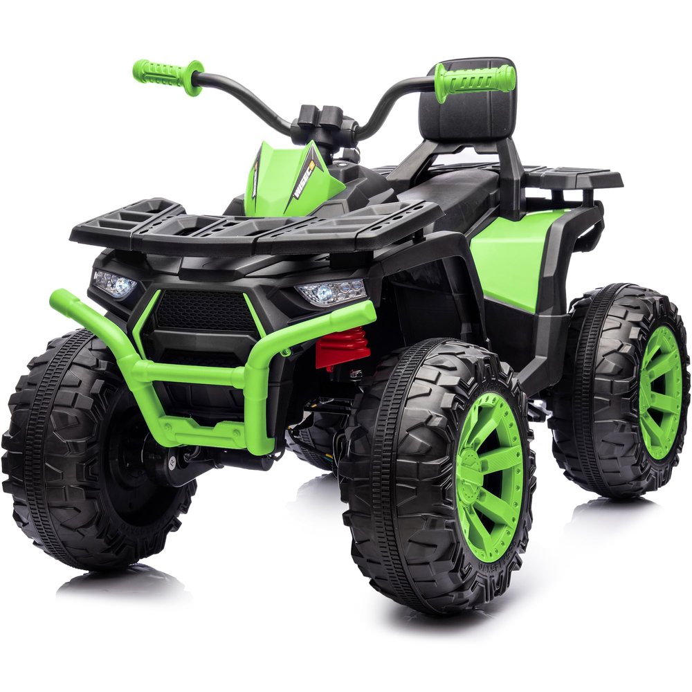 Hikiddo Kids ATV 4 Wheeler, 24V 4WD Electric ATV Ride On Toy for Big Kid with 2-Seater, 4x200W Motor - Green