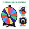 WinSpin 20" Prize Wheel 14 Slots Dry Erase Spinning Wheel Tabletop Fortune Game for Pub Party Engaging Trade Show Eagle view 3