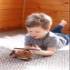 AmishToyBox.com Wooden Helicopter Toy with Spinning Propeller, Child-Safe, Non-Toxic, CPSIA-Approved Finish (Red) view 3