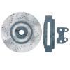 Lybunair 4Pcs Simulation Metal Brake Discs Calipers for 1/10 RC Car Parts (Gray) view 3