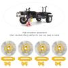 Lybunair 4Pcs Simulation Metal Brake Discs Calipers for 1/10 RC Car Parts (Yellow) view 3