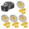 Lybunair 4Pcs Simulation Metal Brake Discs Calipers for 1/10 RC Car Parts (Yellow) view 4