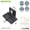 Alpine Wall Mounted Baby Changing Station - Horizontal Baby Changing Table Foldable Diaper Tables with Safety Strap for Commercial Bathroom, ADA Complaint (Hardware Included) Black view 2