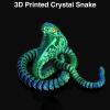 SUMLAND 3D Printed Snake,23 Inch 3D Printed Animals,3D Printed Fidget Toys,Home Office Decor Executive Desk Crystal Cobra Toys Green Blue view 2