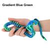 SUMLAND 3D Printed Snake,23 Inch 3D Printed Animals,3D Printed Fidget Toys,Home Office Decor Executive Desk Crystal Cobra Toys Green Blue view 3