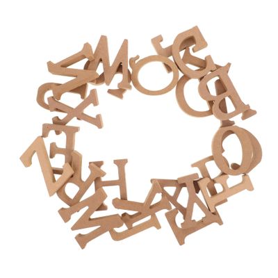 Gogogmee 1set Small Wooden Alphabet Letters Set for Diy Crafts Home Decor Unfinished Letters for Showers Photography Props and Custom Decorations