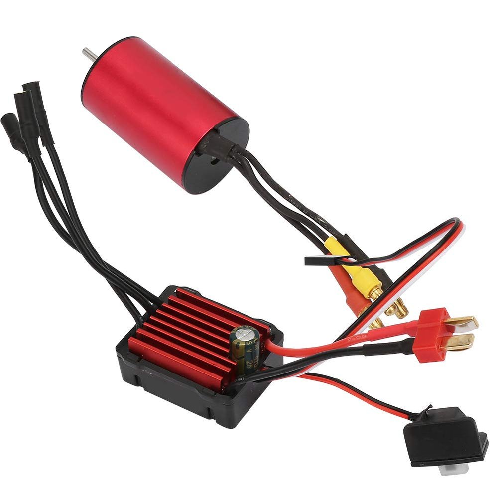 Waterproof Brushless ESC Combo Set Balanced Rotor with High Stability for RC Model Car