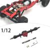 CoudarTitie RC Vehicle Axle with Drive Shaft Replacement Upgrade RC Car Accessory RC Car Part for MN82 1/12 Scale RC Hobby Car DIY Accs, Black Rear axle view 2