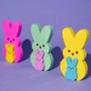 Animal Adventure | Peeps | 9 Collectible Green and Purple Wooden Nesting Bunnies view 3