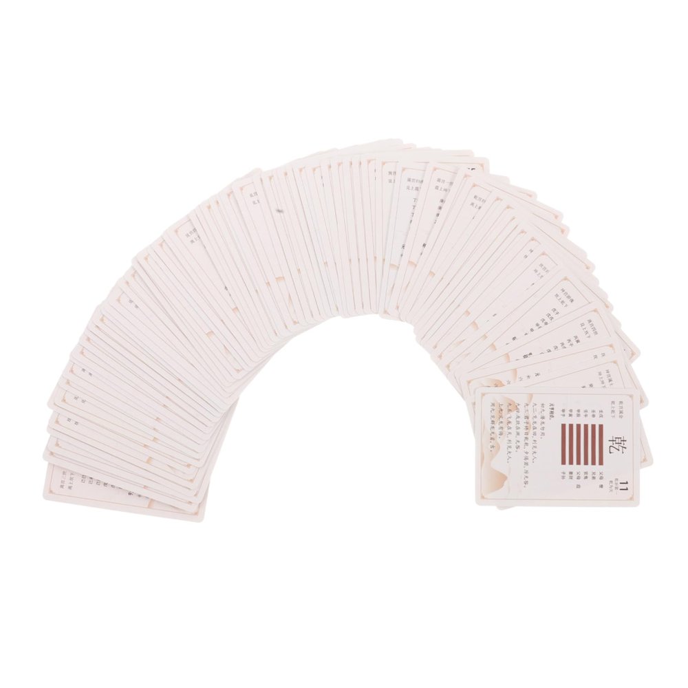 BCOATH 64pcs Book of Changes Complete Divination Cards for Telling Beautifully Crafted for Chinese Culture Enthusiasts