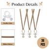 36 Pieces It's a Boy Baby Shower Pacifiers Necklace Acrylic Baby Party Favors Charm Pacifiers Party Decorations Table Scatter (Tan/Clear) view 3