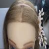 100% Handmade Luxury Headbands with Faux Acrylic Pearls And Golden Wires,Fit performace, wedding, dating or hang-out(Pink). view 3