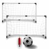 212 Main Set of Two Youth Soccer Goals with Soccer Ball and Pump view 1
