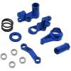 2X Aluminum Steering Bellcranks and Servo Saver Set with Bearings for Tra-xxas 1/10 for SLA-sh 4X4 for Hop-Up Navy Blue view 4