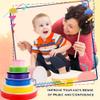6 Pack Kids Hand Drums Wood Frame Drum Set with Drum Sticks 12 Inch 10 Inch 8 Inch 7 Inch 6 Inch 4 Inch Percussion Instruments for Kids Adults Beginners Home School Party Gifts view 4