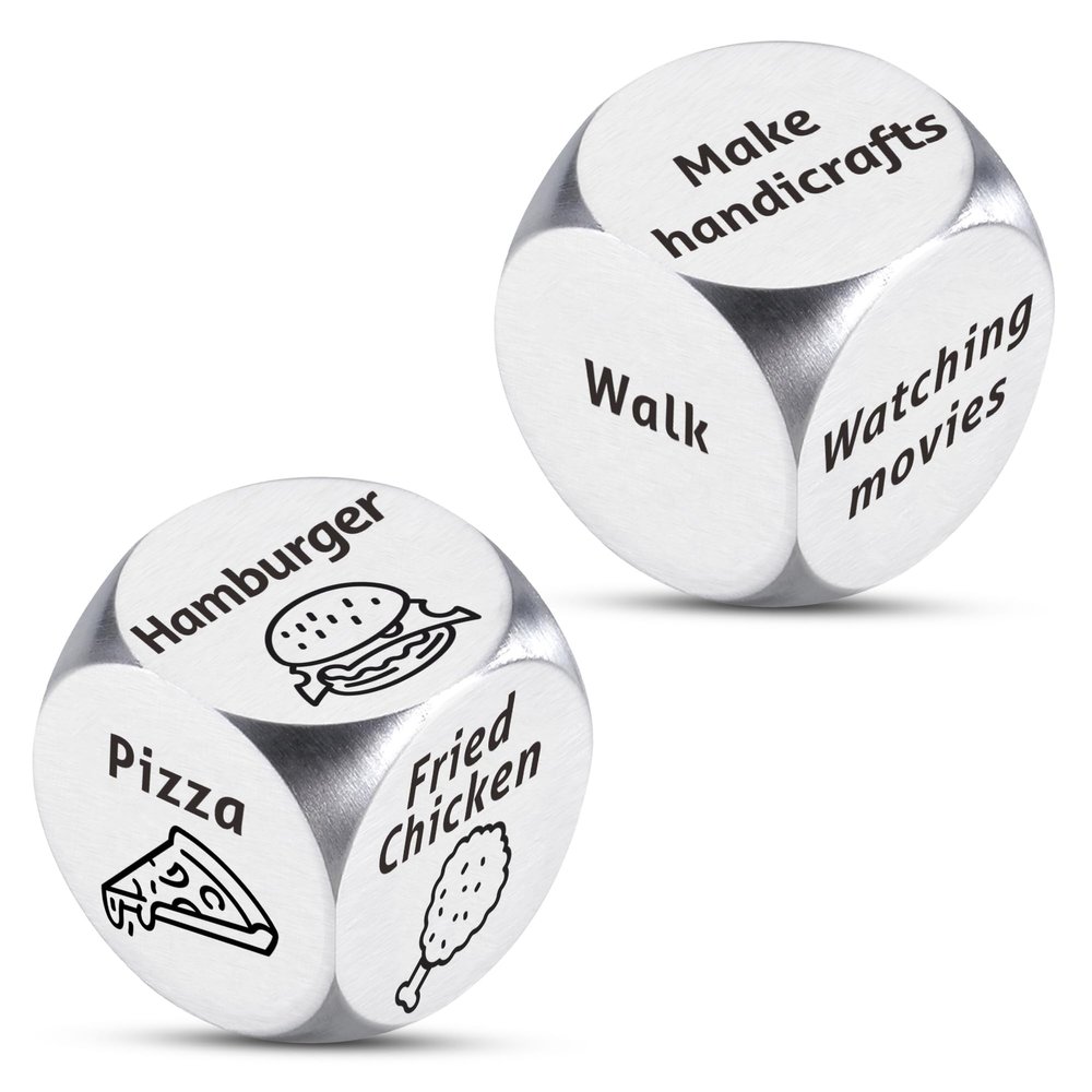 Stocking Stuffers Dice Gifts for Women Men Wife Husband Christmas Food Decision Dice for Him Her Couple Boy Girl Naughty Game Dice for Anniversary Birthday Valentines Day Wedding Engagement Date Night
