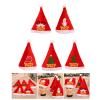 12Pcs Adult Size Santa Hat With White Belt Festival Santa Hat Christmas Party Decoration Stylish Party Supplies view 2