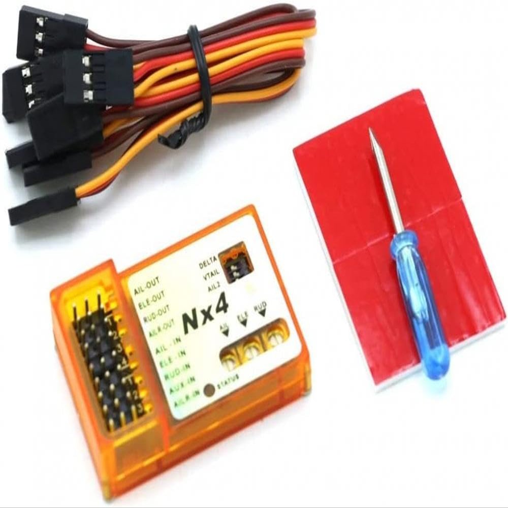 ZMR NX4 PRO EVO Flight Controller Compatible 3D Flight Gyroscope Balance Fixed-Wing Aircraft Rate Hold Gyro Off Mode Replaceable Color NX4 PRO