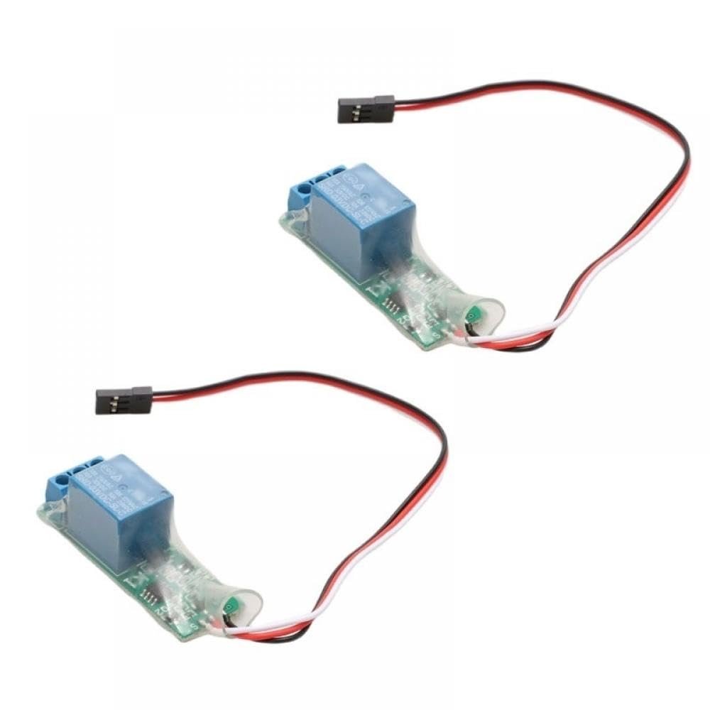 2PCS RC PWM Electronic Relay Switch For RC Airplane DIY Model Navigation Lights Compatible K1 Power On Off Switches