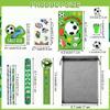 Aneco 340 Pieces Soccer Party Favor Set Soccer Goodie Bags Stuffers Mini Card Pencils Sharpener Eraser Stamp Slap Bracelet Sticker School Stationery Bulk for Sports Party Team Game Prize Birthday Gift view 2