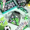Aneco 340 Pieces Soccer Party Favor Set Soccer Goodie Bags Stuffers Mini Card Pencils Sharpener Eraser Stamp Slap Bracelet Sticker School Stationery Bulk for Sports Party Team Game Prize Birthday Gift view 4
