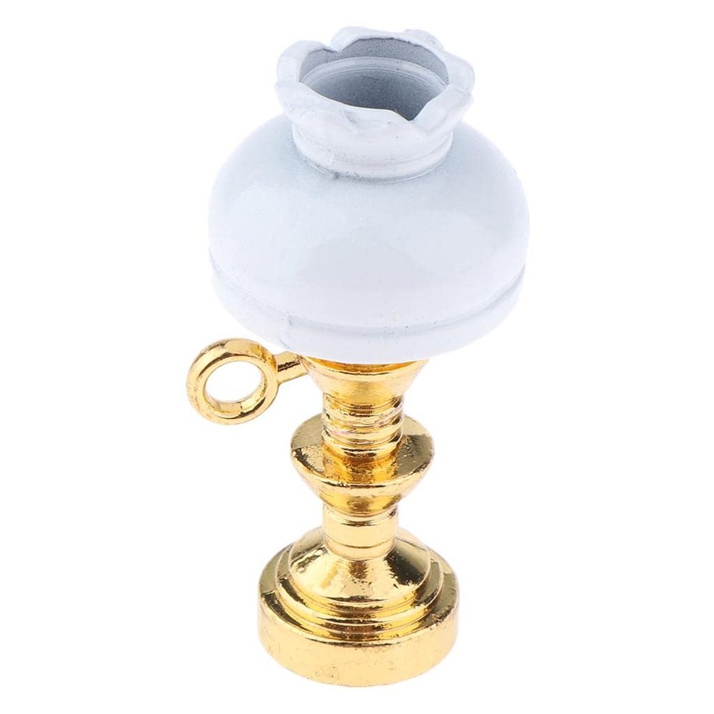 1:12 Scale Dollhouse Light Fixture for Home, White, as described